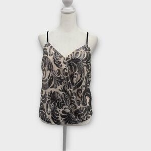 1.State Sequence Sleeveless Blouse in Silver Women’s Size XS